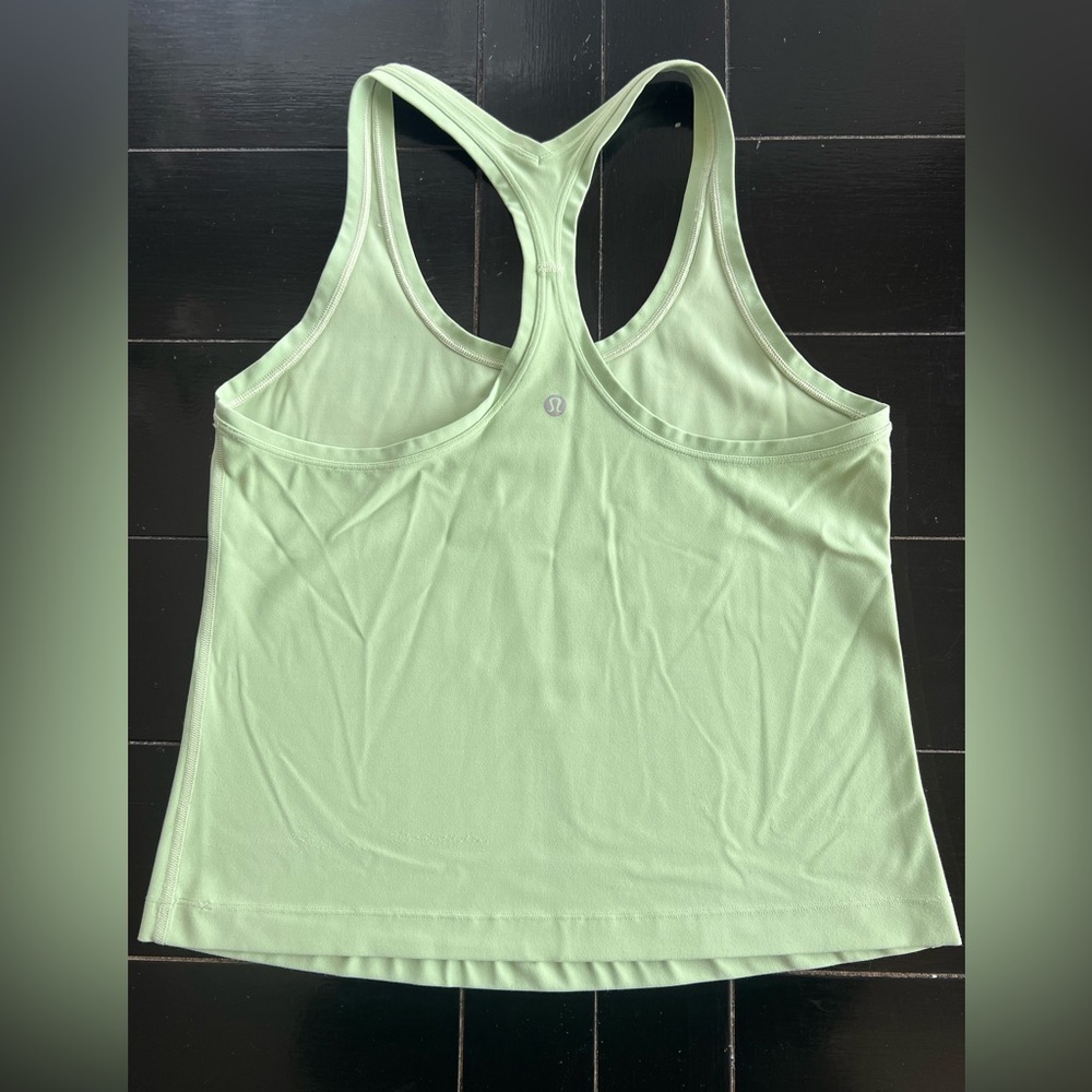 Mint Green Lululemon racer back tank top, size 8